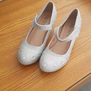 Girls sparkly Cinderella heels
